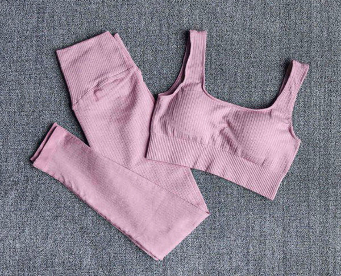 HIGH WAIST LEGGING AND SPORTS BRA 2PC SET