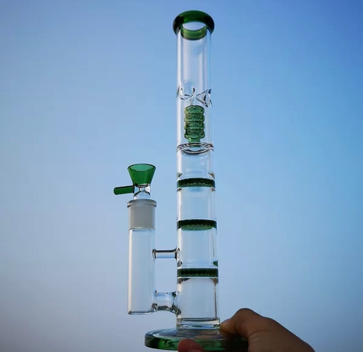 Straight 3 Perk Glass Piece
